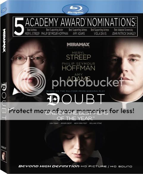 Doubt comes to Blu-ray with a 1080p AVC/MPEG-4 video presentation that will 